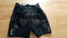 Schwarze trachtenlederhose spi gebraucht kaufen  Schöllnach