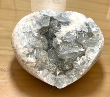 Natural celestite heart for sale  MILTON KEYNES