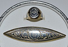 Set ring brosche gebraucht kaufen  Ammersbek