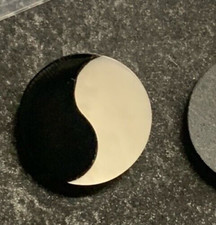 12 pedras de mosaico Yin Yang ônix e madrepérola 15 mm Taijitu bem trabalhada comprar usado  Enviando para Brazil