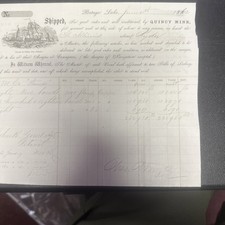 Documento de envio de cobre Portage Lake Michigan Quincy Mine 1862 selo cobre comprar usado Documento de envio de cobre Portage Lake Michigan Quincy Mine 1862 selo cobre comprar usado  Enviando para Brazil