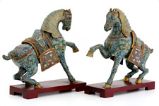 Pair bronze prancing d'occasion  Expédié en Belgium