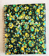 Álbum de fotos vintage Satin Flower Power Japón autoadhesivo años 60 segunda mano  Embacar hacia Mexico