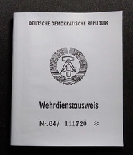 Nva wehrdienstausweis blanko gebraucht kaufen  Eberswalde-Umland