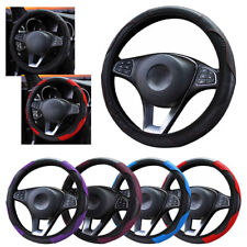 Capa de volante de carro couro fibra de carbono antiderrapante ajuste para 37-38cm universal comprar usado  Enviando para Brazil