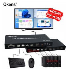 Mouse USB giratório 4k 60Hz KVM HDMI 4x1 multi-visualizador pode PIP 90° 180° através de PCs comprar usado  Enviando para Brazil
