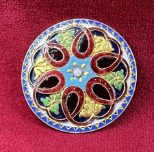 Enamelled button ancien d'occasion  La Haye-Pesnel