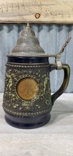 Caneca de cerveja vintage original King Beer Steinzeug, tampa de estanho  comprar usado  Enviando para Brazil