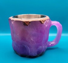 Caneca de café textura de resina de cristal mineral, capacidade de 200 ml - Roxa, usado comprar usado  Enviando para Brazil