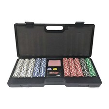 Usado, Conjunto de fichas de pôquer 13g fichas + estojo ABS 2 persianas 2 decks - sem botão dealer 497 peças comprar usado  Enviando para Brazil