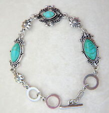 Bracelet argente turquoise d'occasion  La Motte