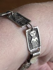 Pulseira Vintage 900 Painel de Prata Linked Story Teller Tamanho Pequeno 6,5" 9g comprar usado  Enviando para Brazil