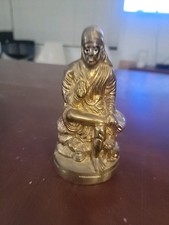 Estatueta chinesa antiga de bronze dourada de Guanyin Imortal comprar usado  Enviando para Brazil
