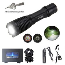 Lanterna LED de 800 jardas caça luz branca tocha com zoom 20 mm trilho mira de montagem, usado comprar usado  Enviando para Brazil