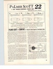 1951 PAPER AD Palmer Scott and Company Motor Boat Cruiser Day Boat Utility Bass comprar usado  Enviando para Brazil
