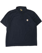 Camisa polo masculina CARHARTT ajuste original 2XL poliéster azul marinho AD06, usado comprar usado  Enviando para Brazil