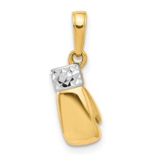 Pingente feminino de luva de boxe de ouro amarelo 14k e ródio branco corte diamante comprar usado  Enviando para Brazil
