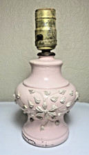 abajur de vidro rosa boudoir vintage com enfeites florais  comprar usado  Enviando para Brazil