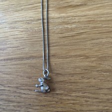 Solid silver rabbit for sale  BRACKLEY