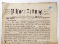Pilsener zeitung 1874 gebraucht kaufen  Neugersdorf