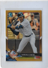 Refrator Giancarlo Stanton 2018 Bowman Chrome #71 Gold /50 New York Yankees comprar usado  Enviando para Brazil