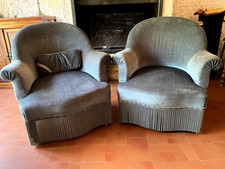 Fauteuils crapaud velour d'occasion  Charbonnières-les-Bains