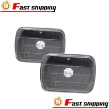 Lente de vidro transparente 7"X6" polegadas lâmpada de faróis preta para Chevy Corvette C4 1984-1996 comprar usado  Enviando para Brazil