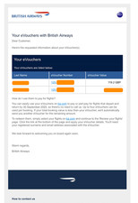 British airways voucher for sale  LONDON