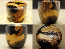 Japão WAJIMA Laca Madeira Natsume Tea caddy com Design de Envelhecimento Glória Makie 528 comprar usado  Enviando para Brazil