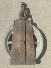 Polia balde poço antiga 18” roda ferro fundido muito pesada 30” no geral linda! comprar usado  Enviando para Brazil
