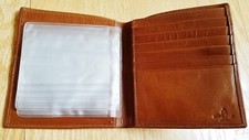 Carteira dobrável de couro vintage Private Label importada da Índia 4 1/2" L x 5" A comprar usado  Enviando para Brazil