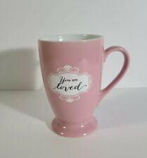 Taza de café de San Valentín ""You Are Loved"" taza de té rosa inspiradora religiosa , usado segunda mano  Embacar hacia Argentina