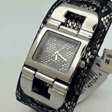Relógio de quartzo Guess U0054L1 feminino prata pulseira quadrada de couro nova bateria comprar usado  Enviando para Brazil