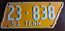 1951 tennessee license for sale  Etowah