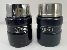 2 frascos térmicos de aço inoxidável azul meia-noite um brilhante acabamento escovado  comprar usado  Enviando para Brazil