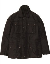 Usado, Jaqueta acolchoada masculina RIFLE Reino Unido 38 média poliéster preto AW08 comprar usado  Enviando para Brazil