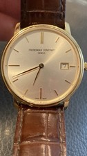 Frederique Constant Slim relógio masculino 37mm tom dourado suíço FC200/220 nova bateria, usado comprar usado  Enviando para Brazil