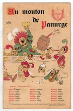 Menu vintage 1957 d'occasion  Expédié en Belgium