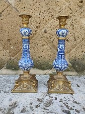 Coppia candelieri porcellana usato  Sorano