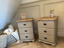 Beige french bedside for sale  SWAFFHAM