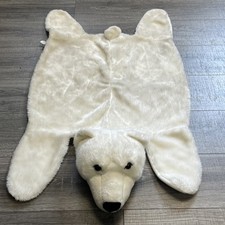 Tapete de pelúcia de pele sintética de urso polar branco raro infantil 40”x 22” excelente, usado comprar usado  Enviando para Brazil
