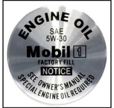 1x MOBIL 1 5W30 emblema prata alumínio 3M fita autoadesiva emblema 37,5 mm comprar usado  Enviando para Brazil