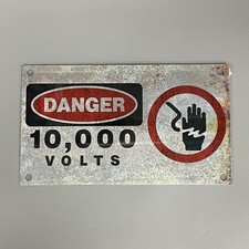 NOVELTY Jurassic Park Gefahr 10.000 Volt Metallschild Dinosaurier Film comprar usado NOVELTY Jurassic Park Gefahr 10.000 Volt Metallschild Dinosaurier Film comprar usado  Enviando para Brazil