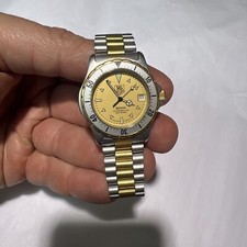 Usado, Relógio masculino TAG HEUER 2000 profissional 974.006 quartzo aço aço ouro data 200M comprar usado  Enviando para Brazil