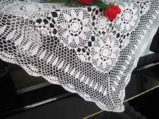 Toalha de mesa Special@Lovely mão crochê floral algodão branco NOVO comprar usado  Enviando para Brazil