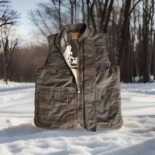 Usado, Colete masculino Outback Trading Company marrom cobar pele oleosa tamanho GG peixes de caça de fazenda comprar usado  Enviando para Brazil