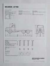 Usado, SCANIA LT 110 - LKW - original Typenblatt - Scania-Vabis - Sverige - 1968 - TOP comprar usado  Enviando para Brazil