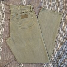 Jeans de mezclilla Wrangler vintage para hombre 35/34 caqui beige pierna recta, usado segunda mano  Embacar hacia Argentina