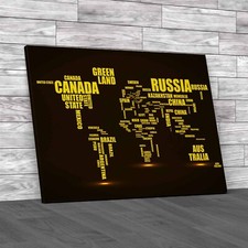 Typography map countries for sale  ARDROSSAN