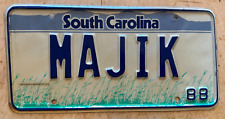 Usado, PLACA DE LICENÇA DE VAIDADE CAROLINA DO SUL "MAJIK" SC MAGIC MAGICIAN comprar usado  Enviando para Brazil